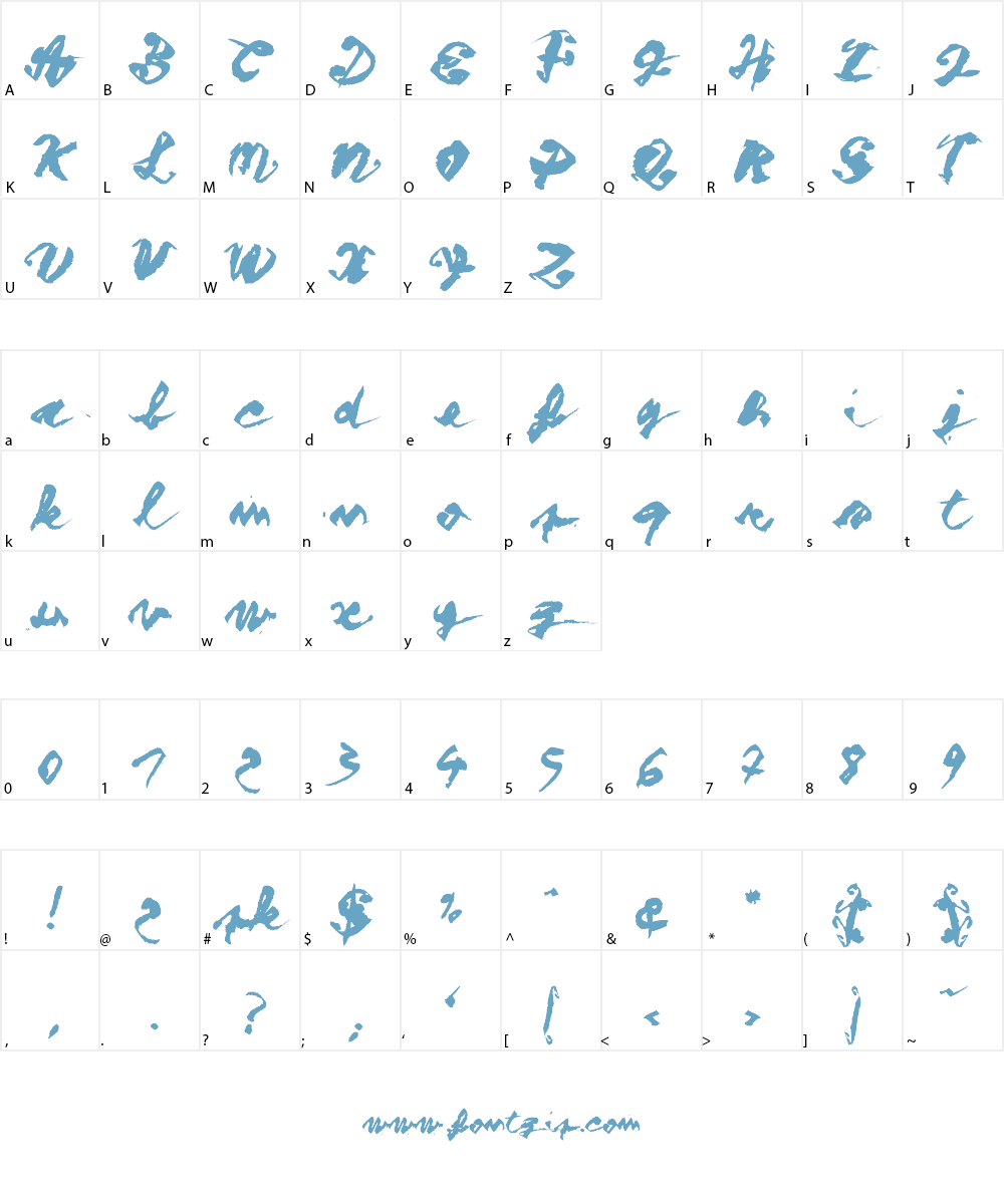 Figure writing Font Character